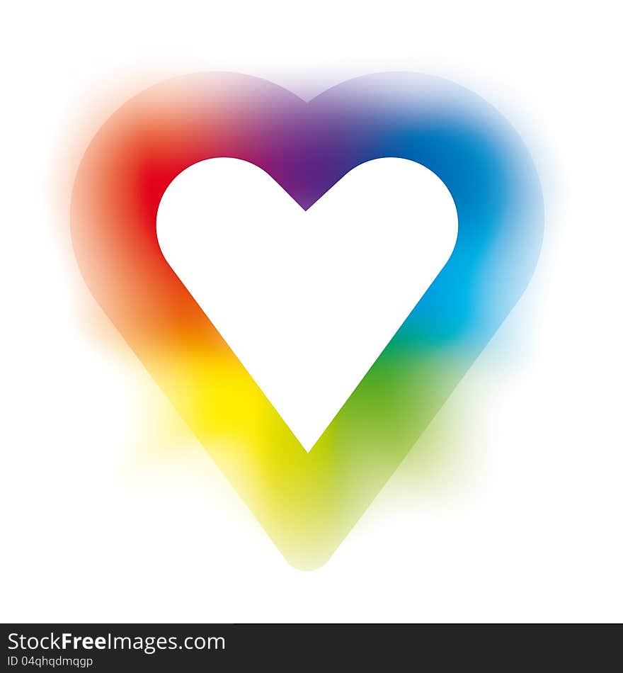 Rainbow heart