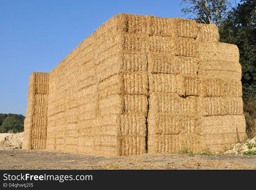 Bales Stacked On Each Other