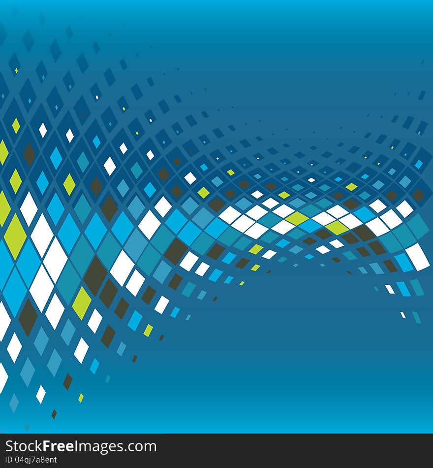 Abstract business background with mosaic, vector illustration