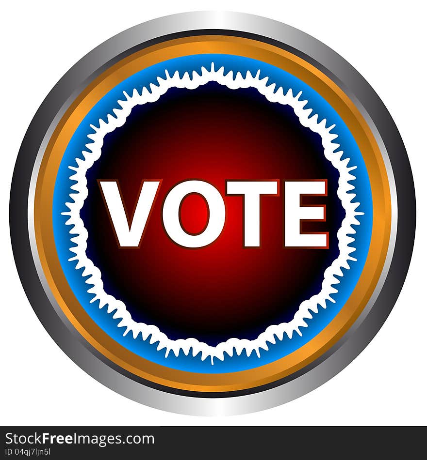 New Vote symbol on a white background. New Vote symbol on a white background