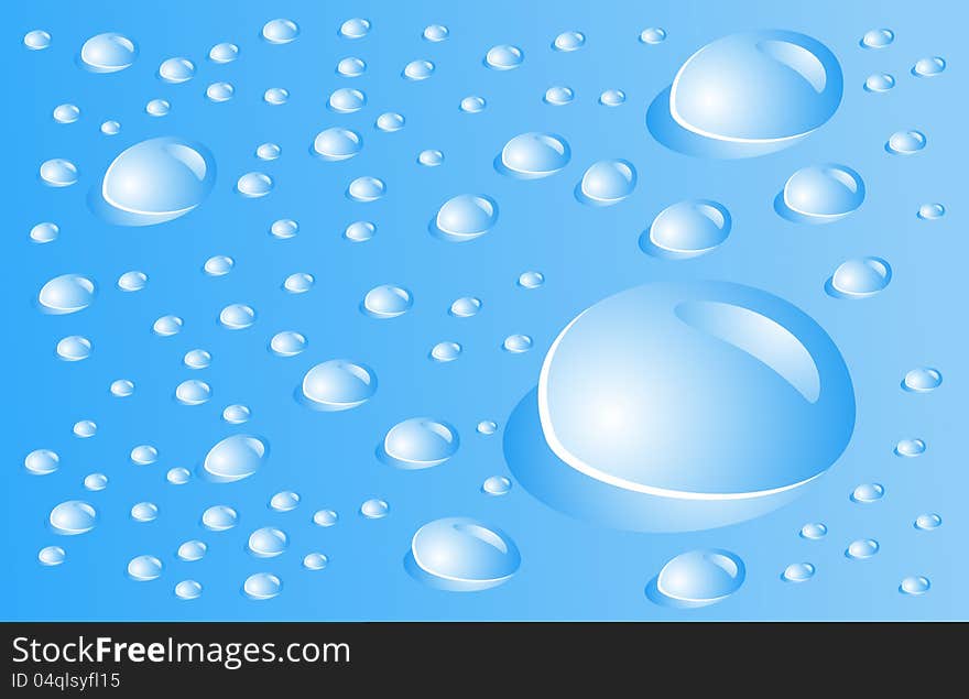 Vector illustration of water drops background