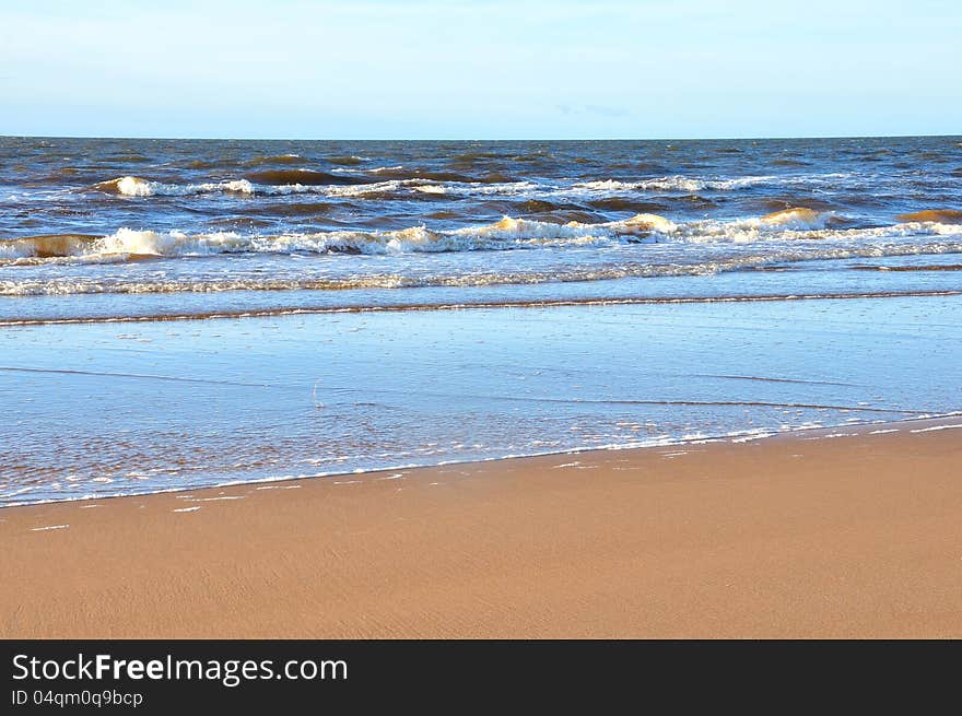 Beach and blue sea. Beach and blue sea.