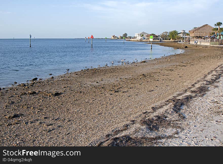 Horizontal view of Hudson Beach and waterfront, Florida. Horizontal view of Hudson Beach and waterfront, Florida