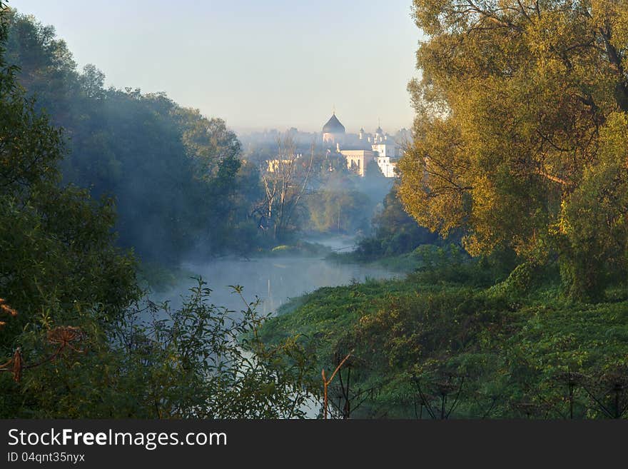 View of the monastery from the river, September