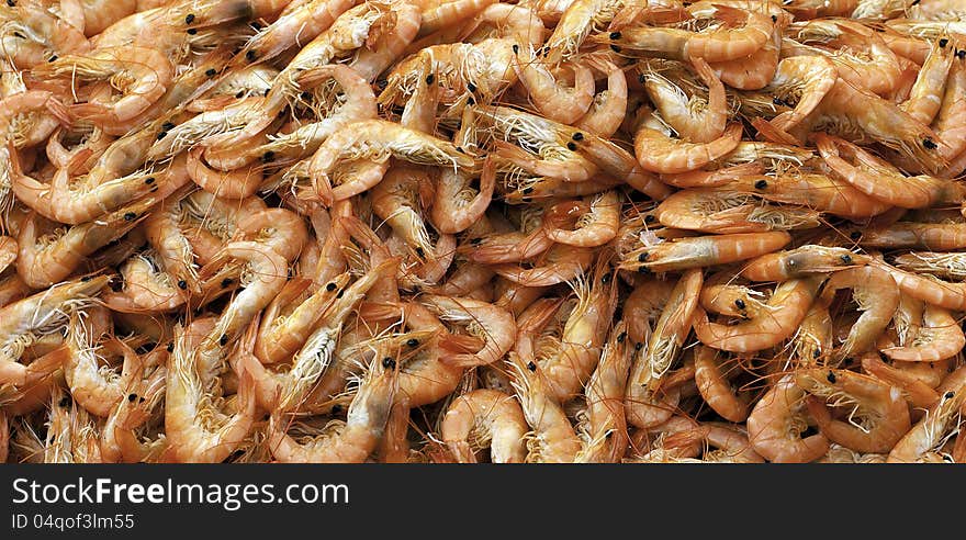 Boiled shrimps