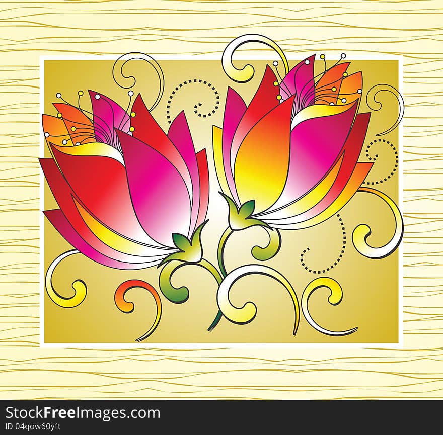 Fancy flowers for greeting card to create designs