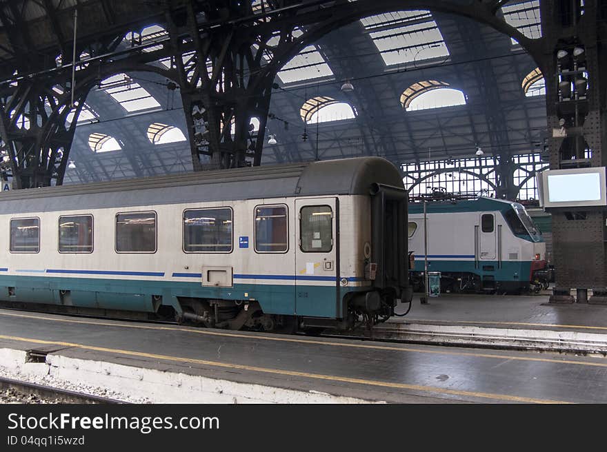 Train in Milan station