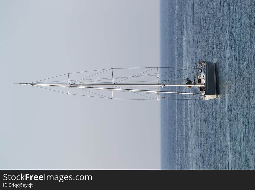 Seascape with yacht