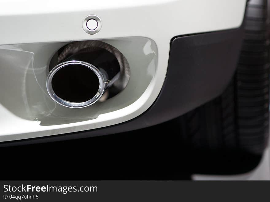 Exhaust pipes of modern car