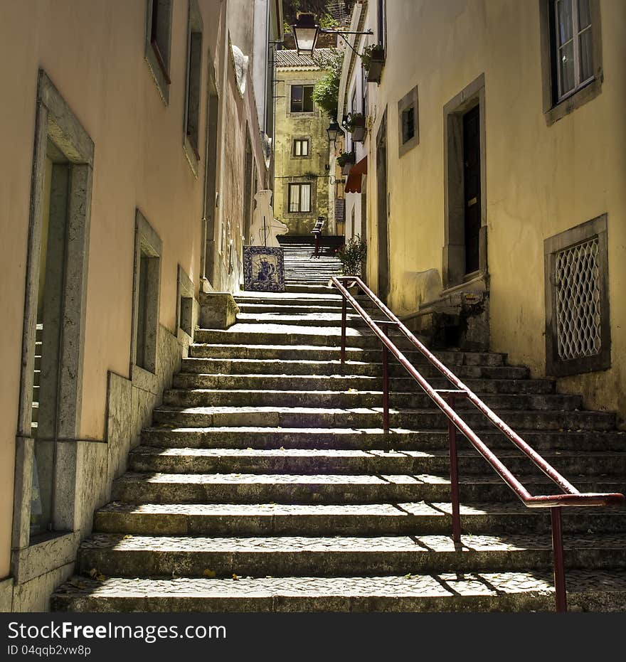 Side Street In Sintra World Herotage Site Portugal