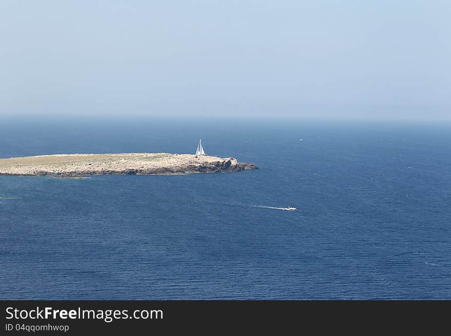 Seascape on the island of Menorca