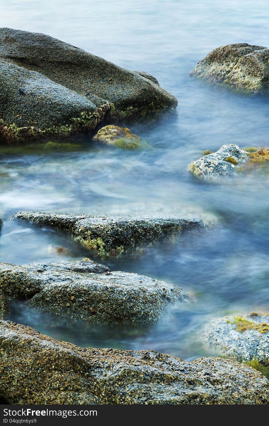 Detail of the Spanish coast at the morning(Costa Brava). Detail of the Spanish coast at the morning(Costa Brava)