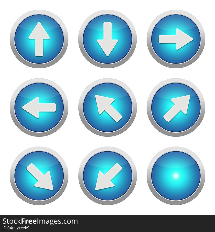 Blue Icons With Arrows