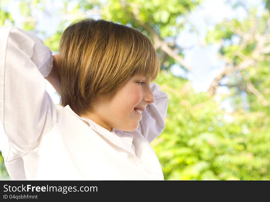 Happy and smiling boy-cheerful