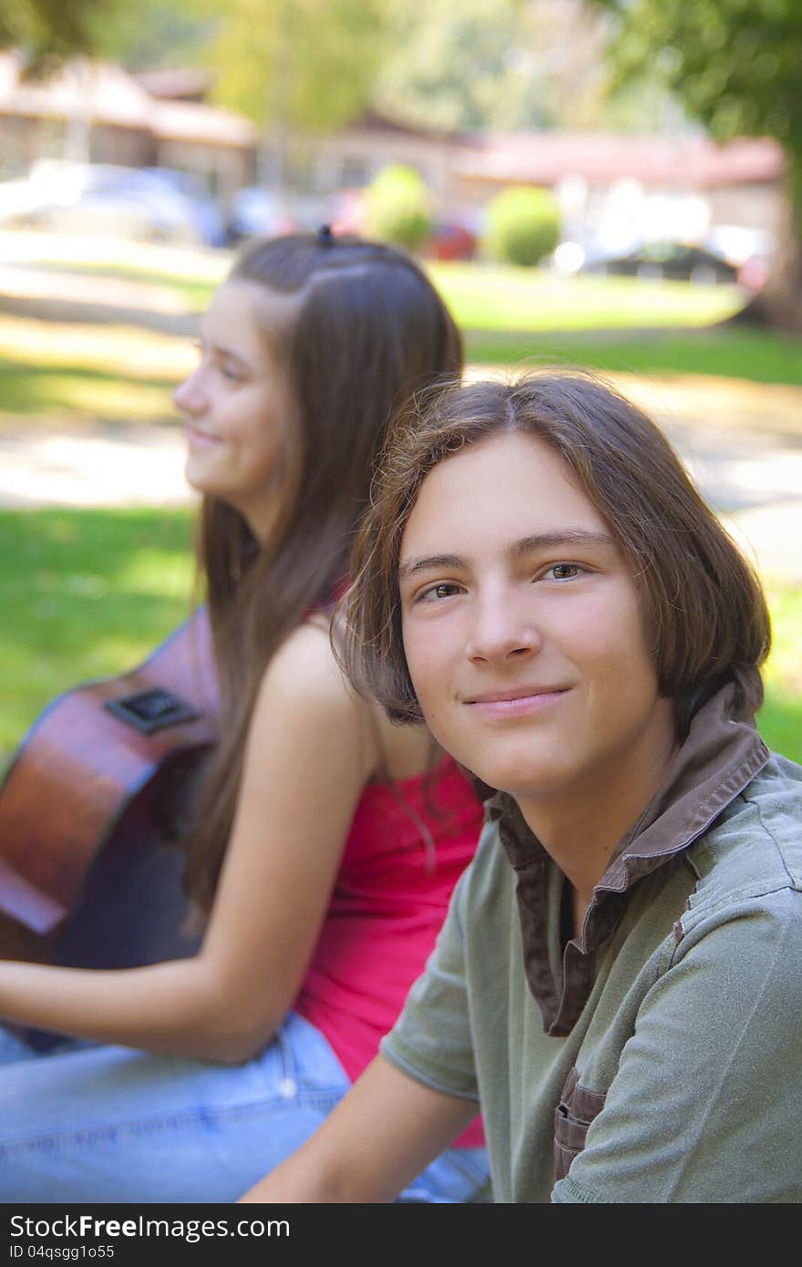 Teenage boy in the park