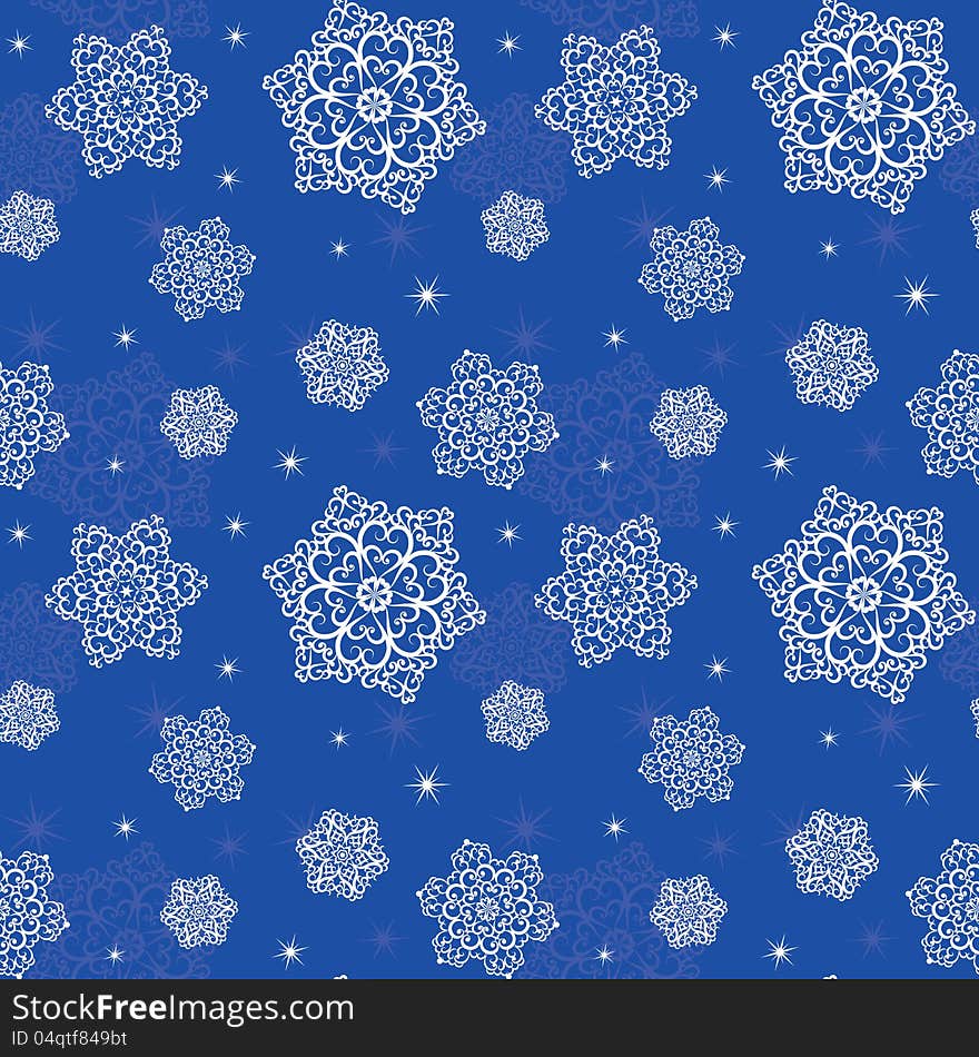 Seamless Texture With Snowflakes