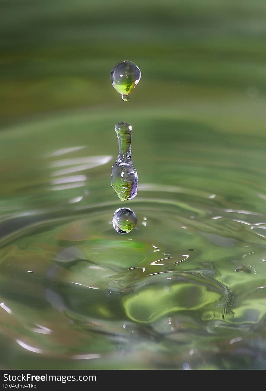 Water droplet collision creating unique shapes and visions. Water droplet collision creating unique shapes and visions