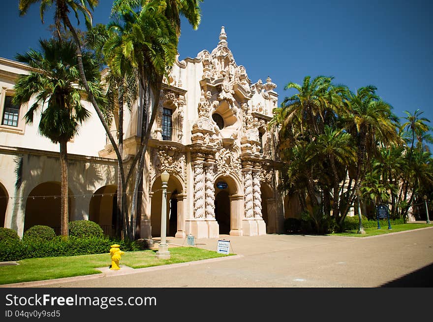 Spanish-Renaissance style buildings constructed for the 1915 Exposition. Spanish-Renaissance style buildings constructed for the 1915 Exposition