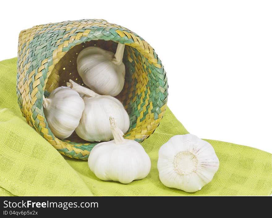 Basket of garlic