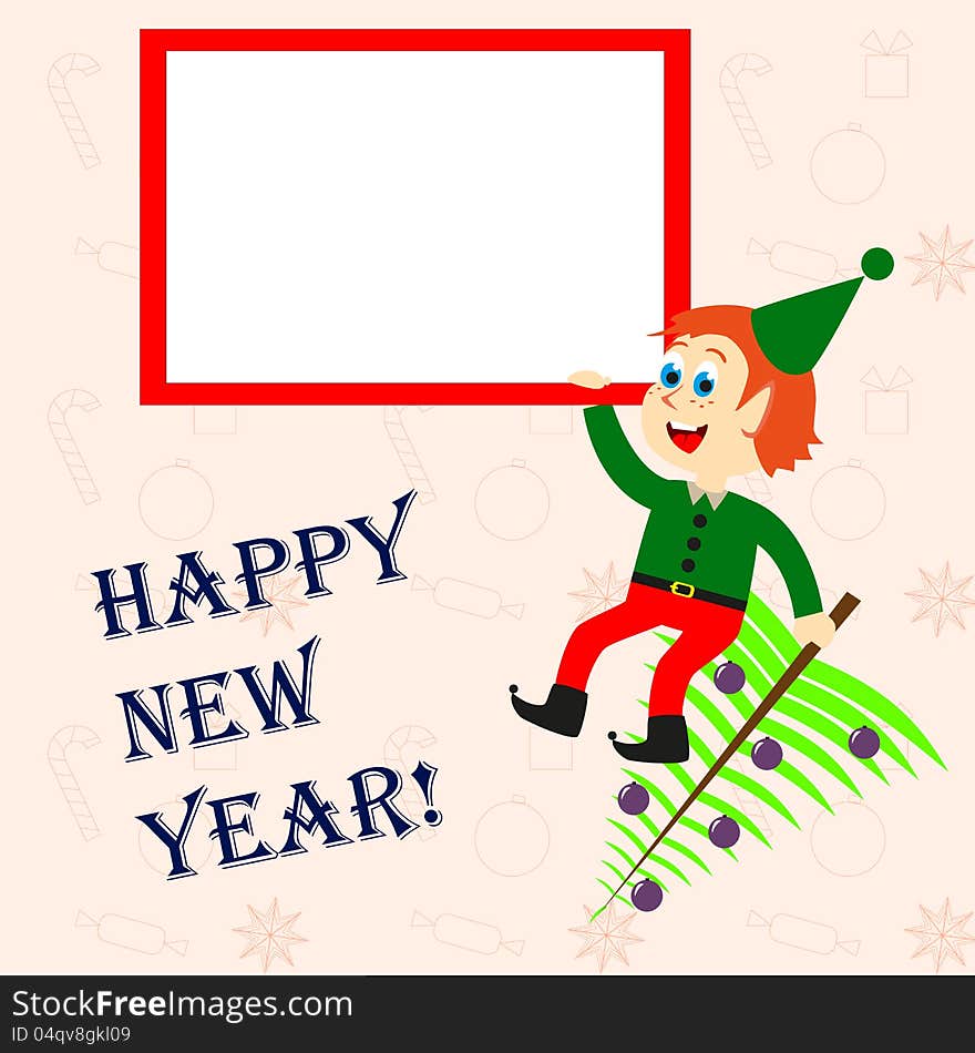 New year s frame with the text