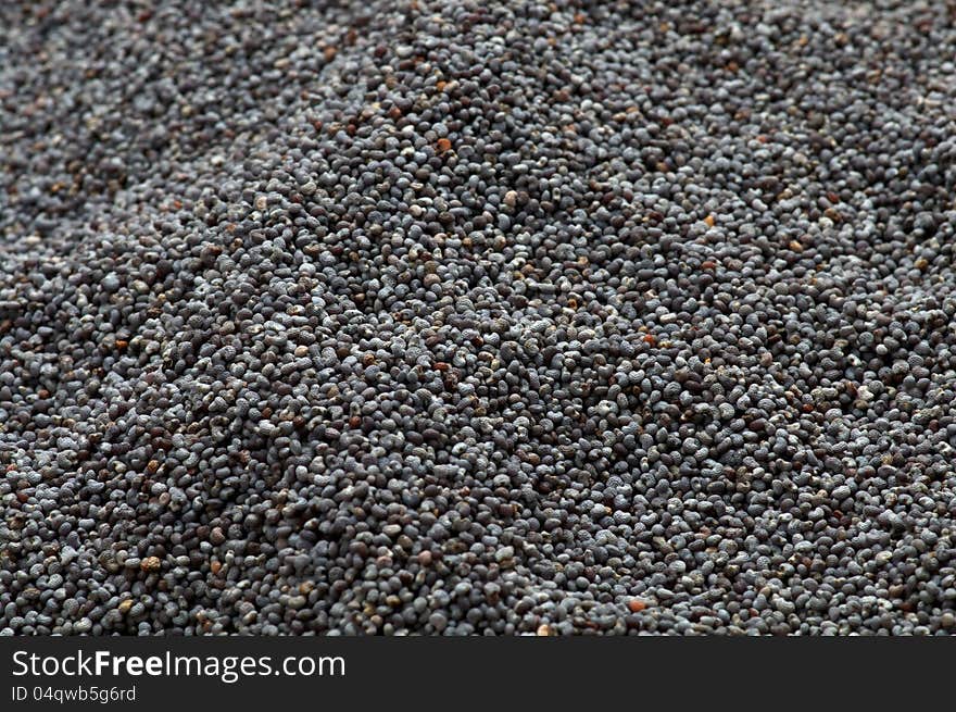 Poppy Seeds As Background