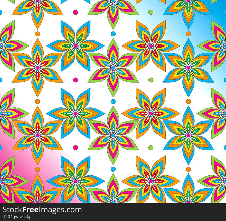 Fancy seamless flower background