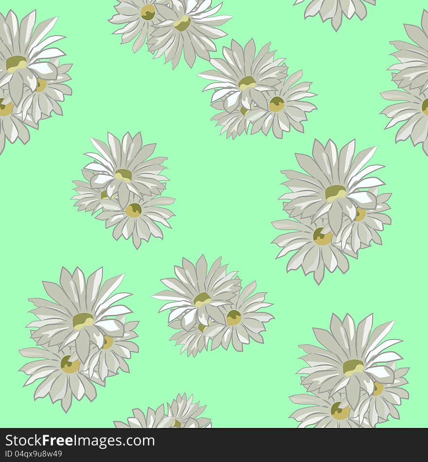 Floral seamless texture with pink and yellow asters. Floral seamless texture with pink and yellow asters