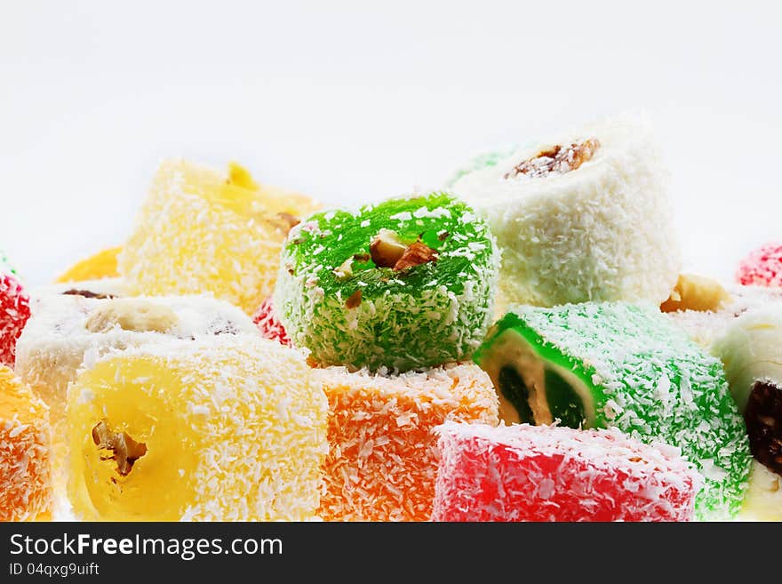 Assorted Turkish Delight bars(Sugar coated soft candy)