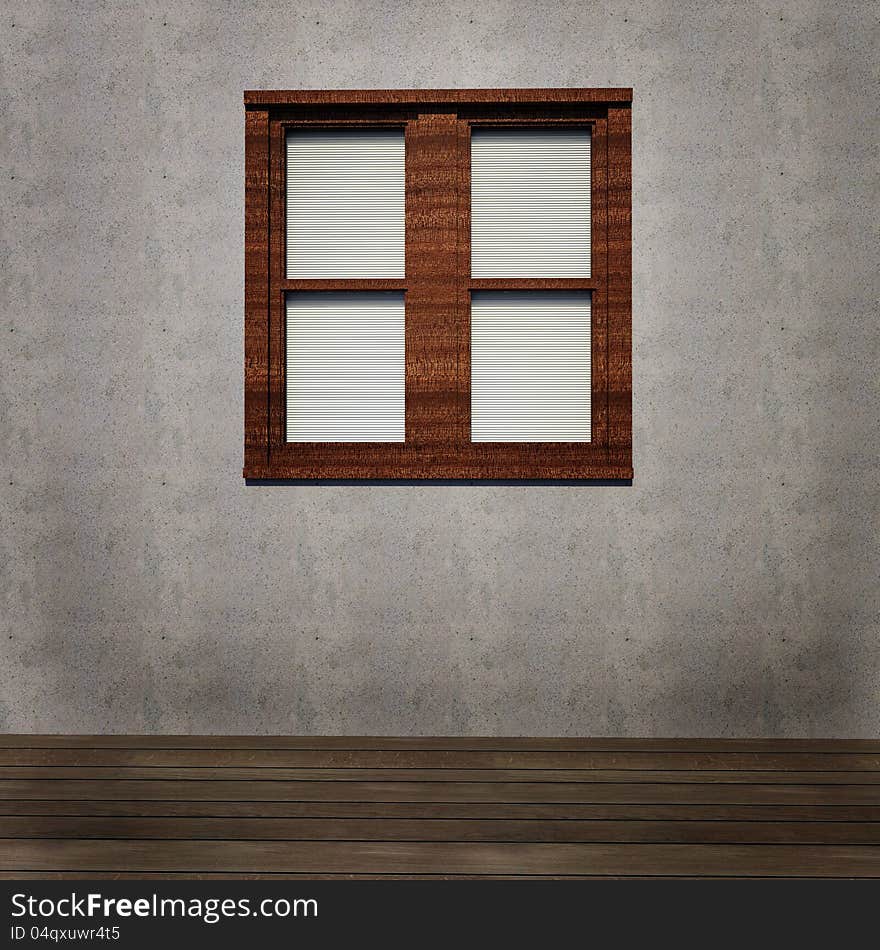 Grunge interior background with window. Grunge interior background with window