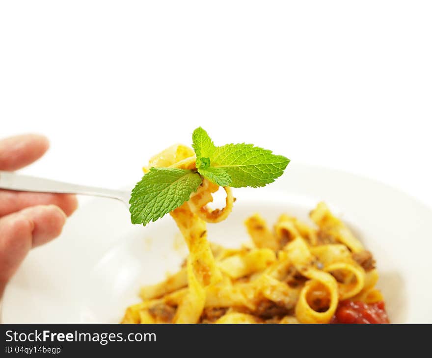 Pasta with meat sauce