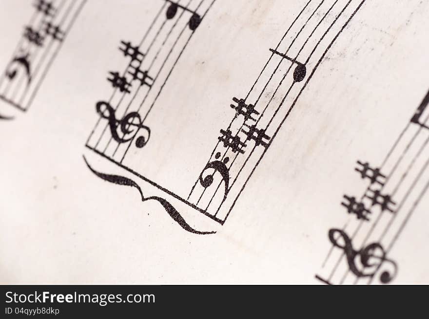 Old music notes