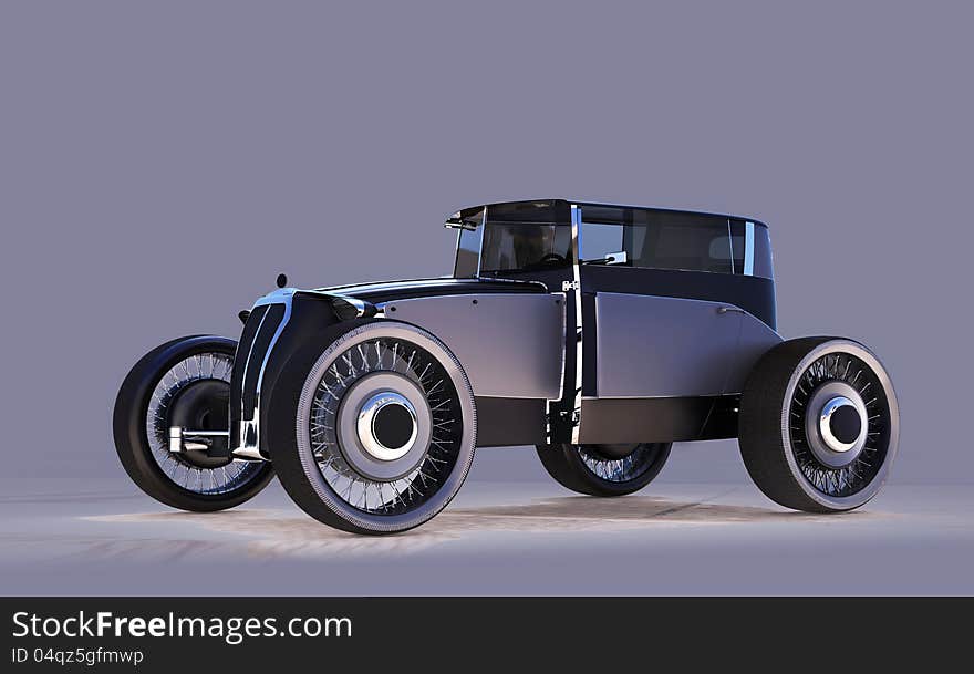 A classic car concept, designed in 3d. A classic car concept, designed in 3d