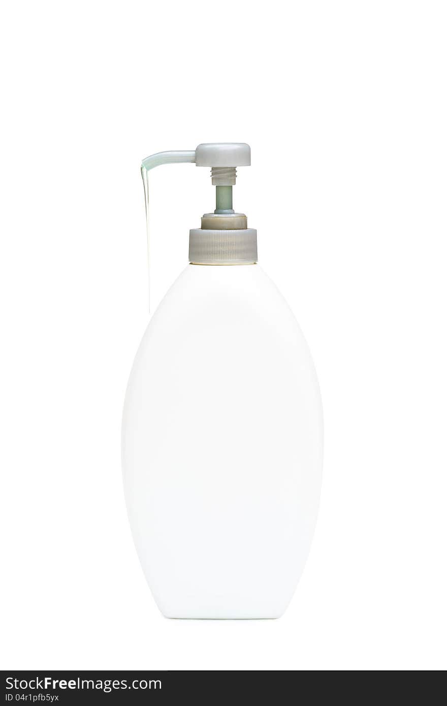 Dispenser of hand soap. Isolated on white background with clipping path