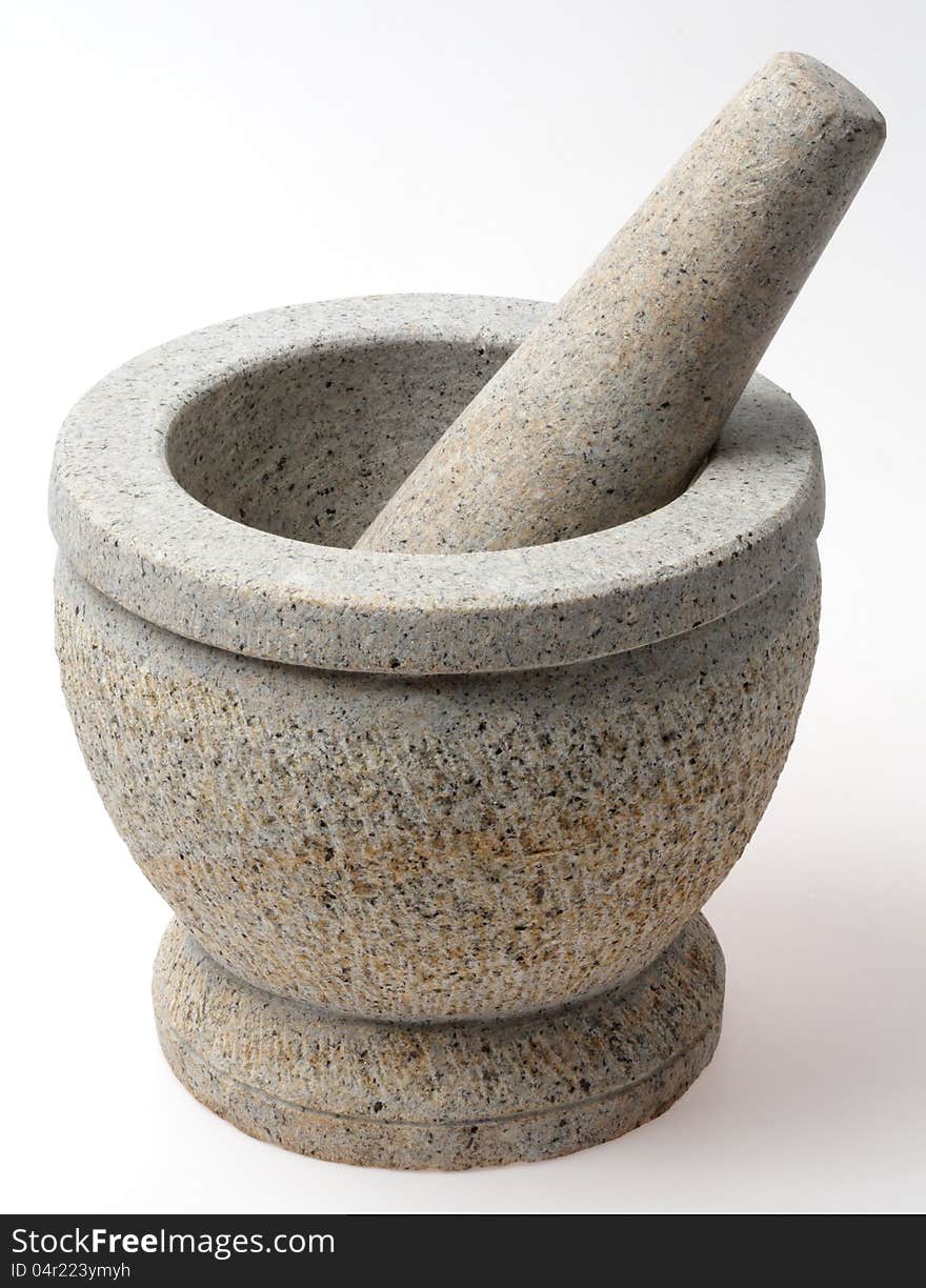 Stone mortar and pestle