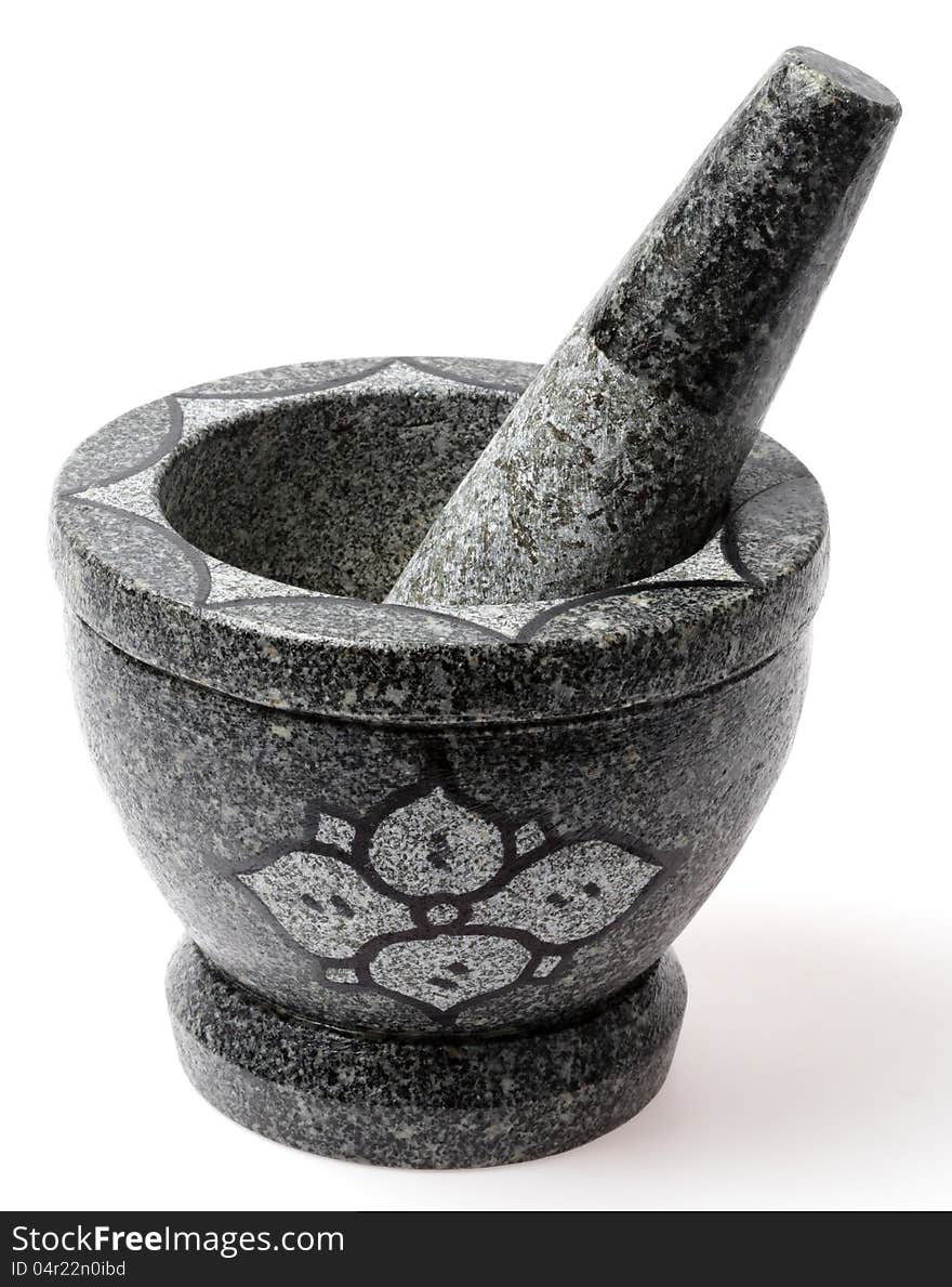 Stone mortar and pestle