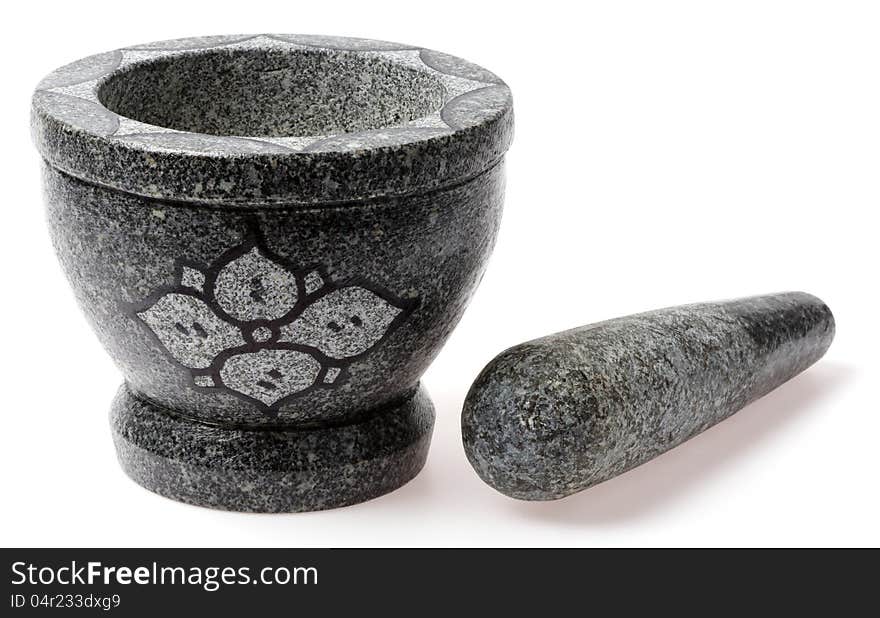 Stone mortar and pestle