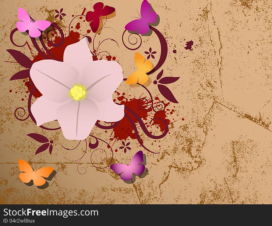 Abstract background with grunge design. Vector illustration.