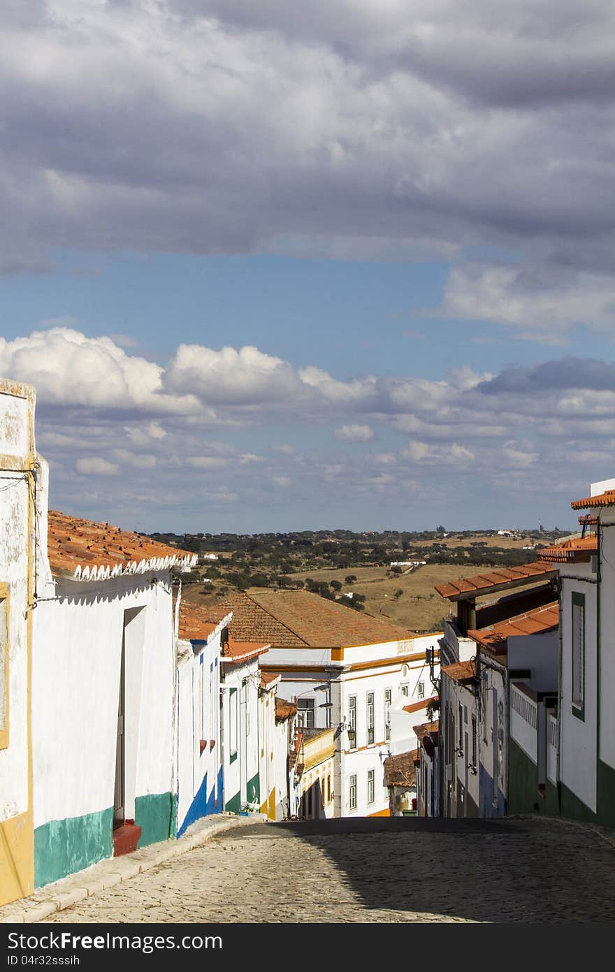 View of a small village in the Alentejo region located in the Algarve. View of a small village in the Alentejo region located in the Algarve.