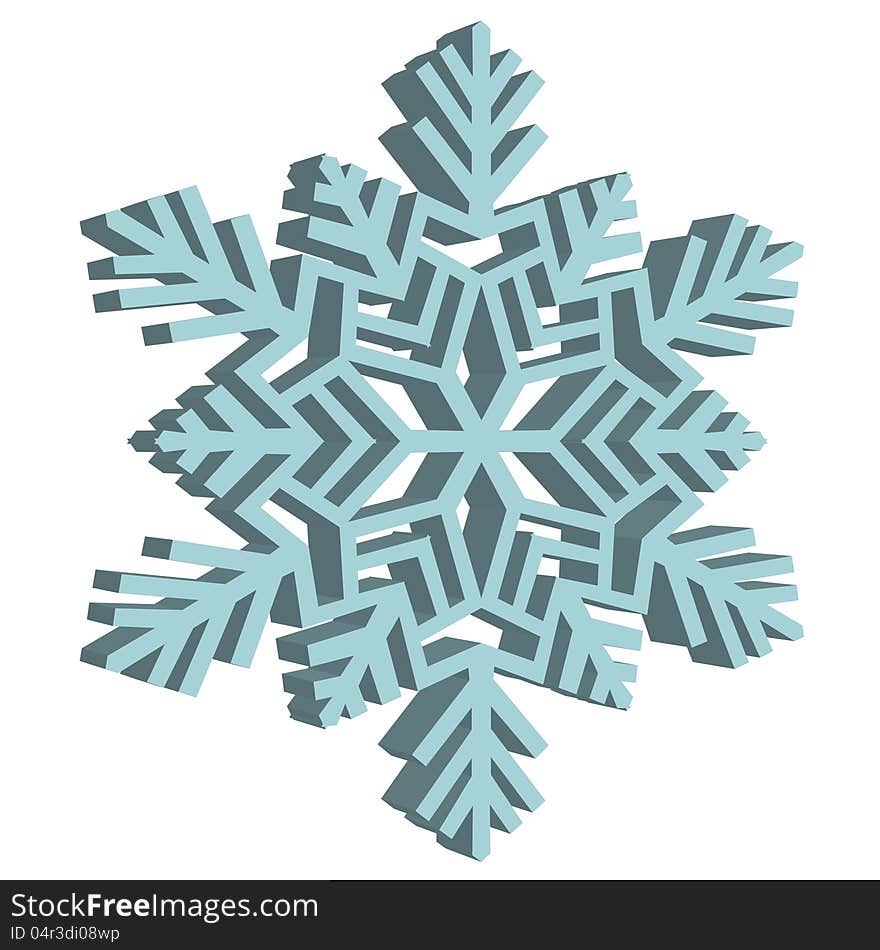 Decorative Abstract Snowflake.