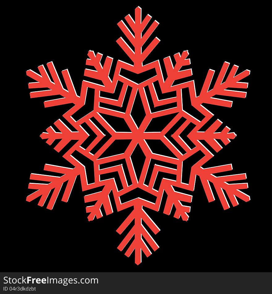 Decorative abstract snowflake.