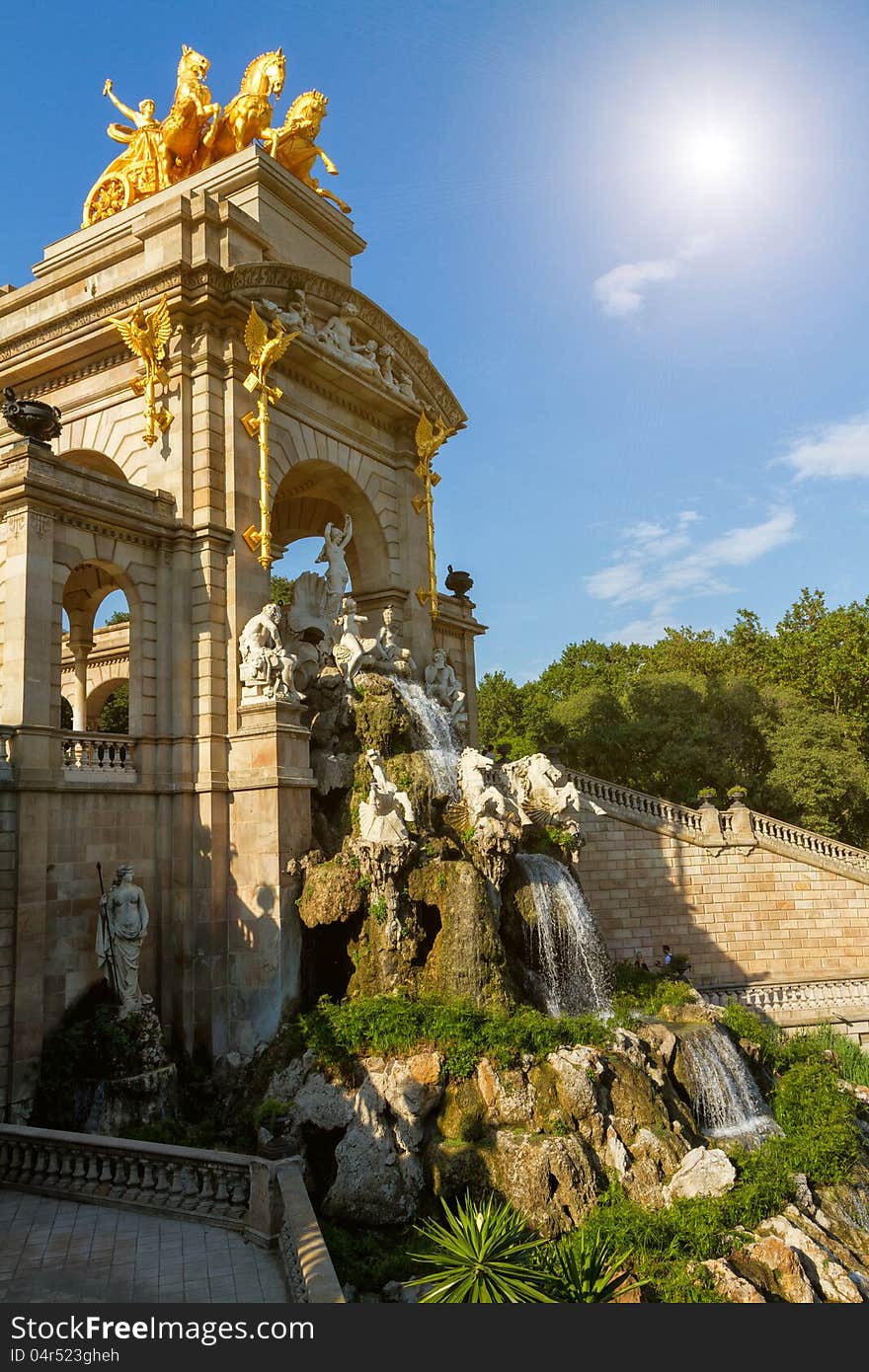 Fountain of Parc de la Ciutadella, in Barcelona, Spain