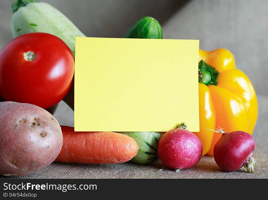 Vegetables Menu