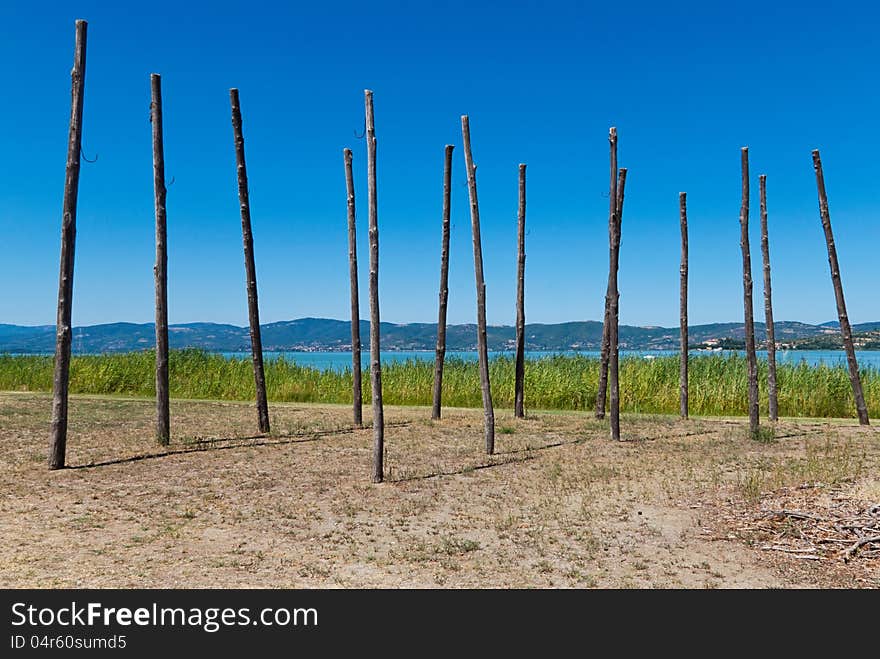 The Polvese Island  on Lake Trasimeno