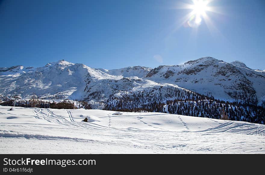 Beautiful Swiss Winter Landscape