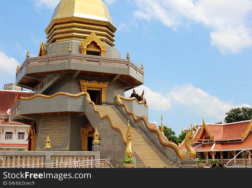 Middle part of Pagoda showing Naka's stair and two stories of pagoda. Middle part of Pagoda showing Naka's stair and two stories of pagoda