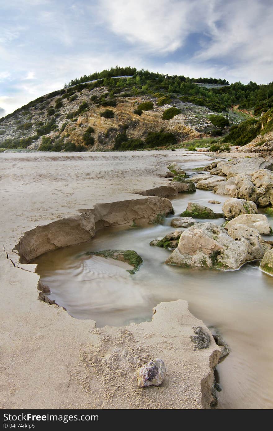 Natural coastline of Algarve