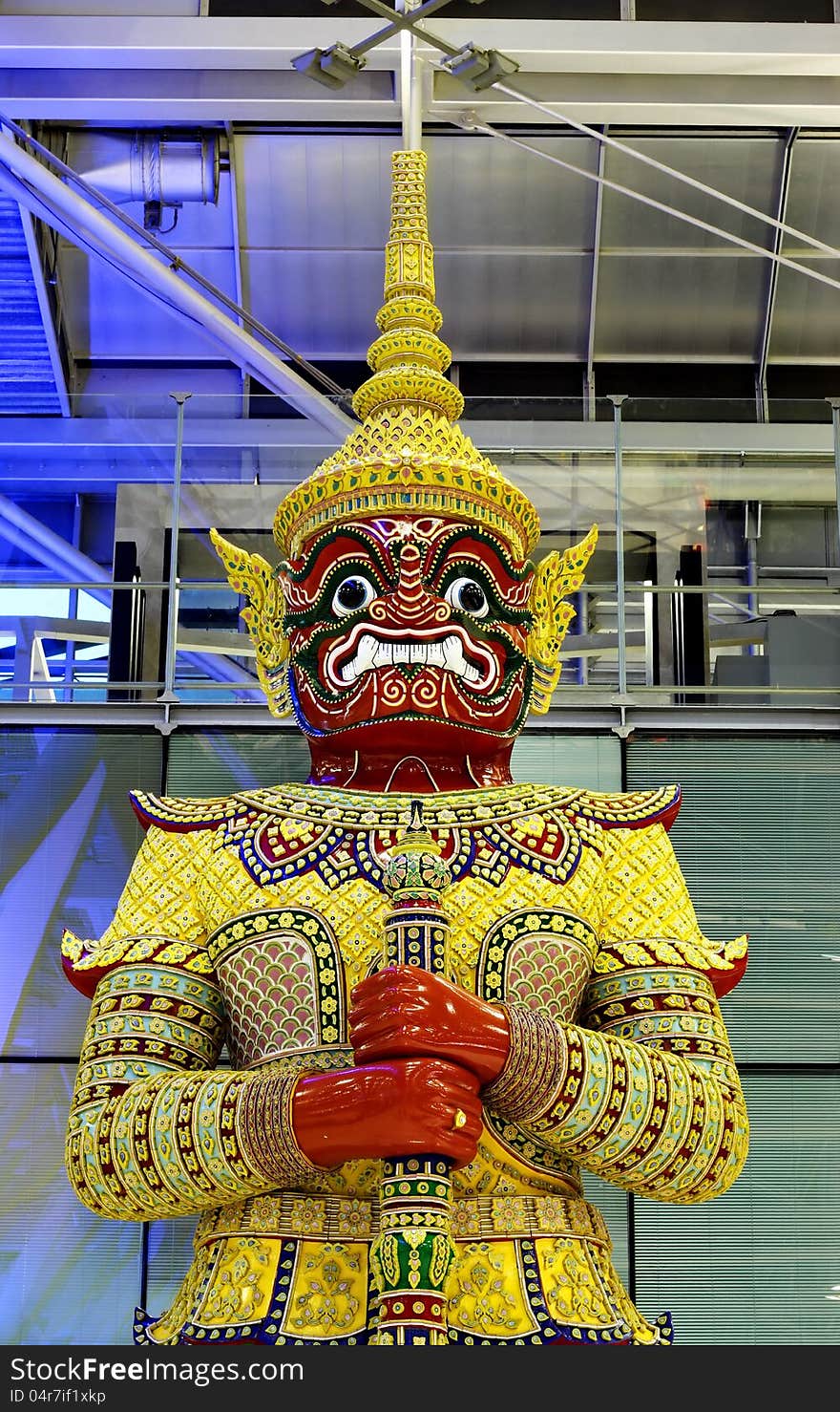 Giant statue at Suvannabhumi air port, Thai international air port.