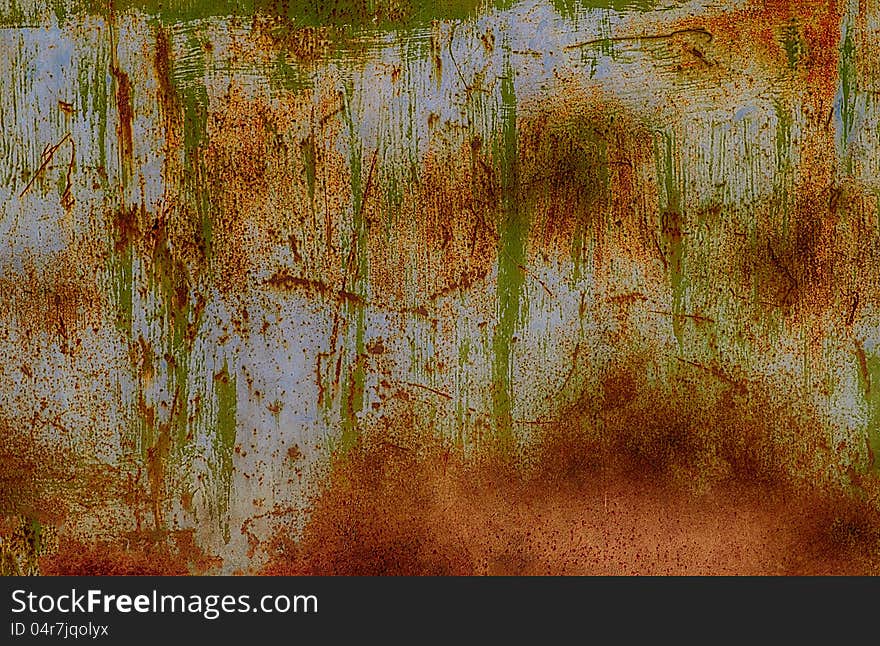 Rusty Painted Metal Background Or Texture