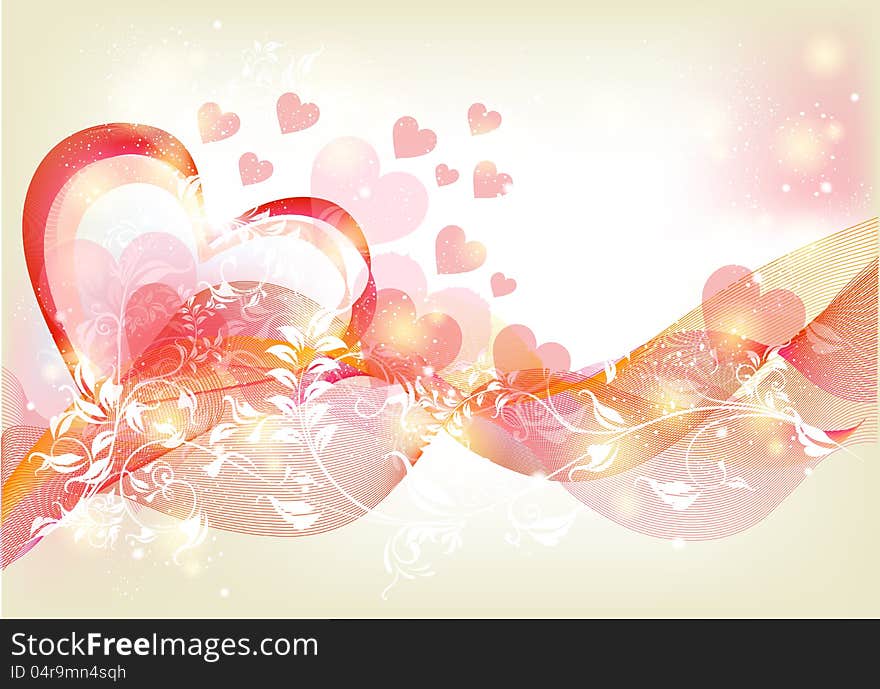 Beautiful soft valentine greeting card