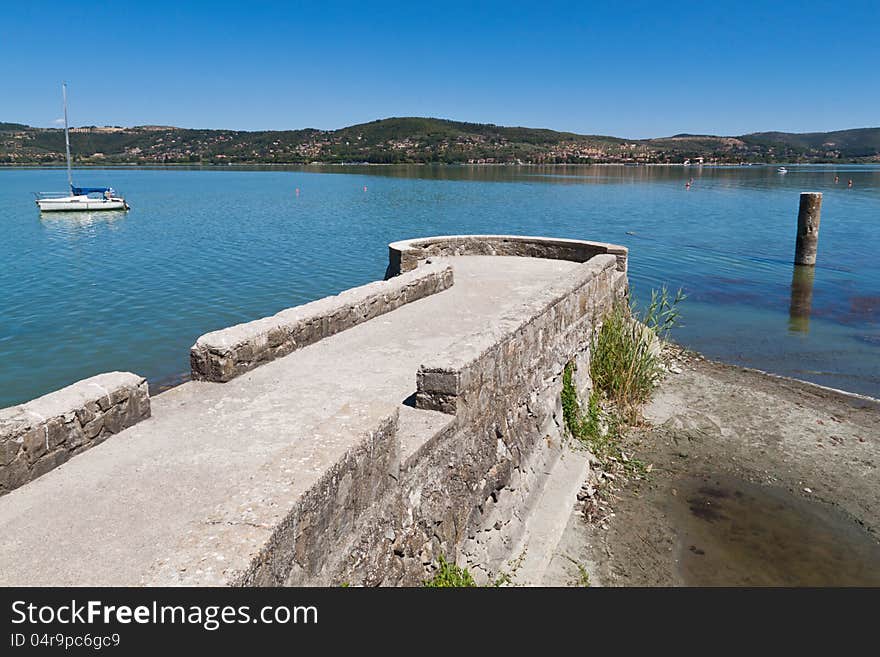 The Polvese Island  on Lake Trasimeno